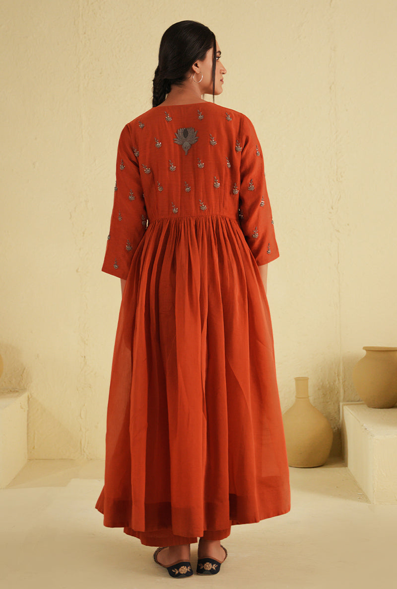 Apricot Brandy Yoke Noorie Kurta Set