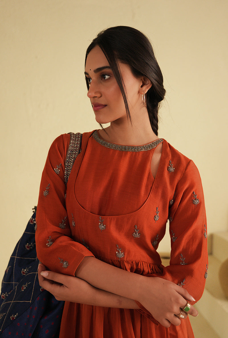 Apricot Brandy Yoke Noorie Kurta Set