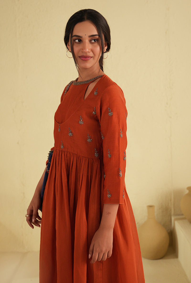 Apricot Brandy Yoke Noorie Kurta Set