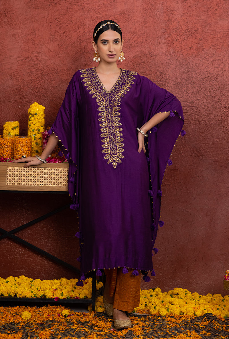 Purple Rooh Kaftan Set