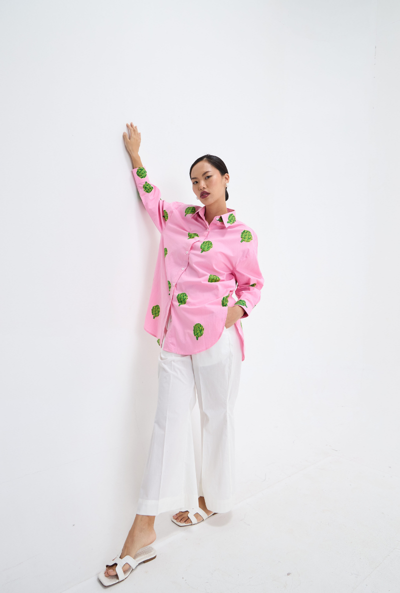 Pink Artichoke Love Letters Short Co-Ord Set