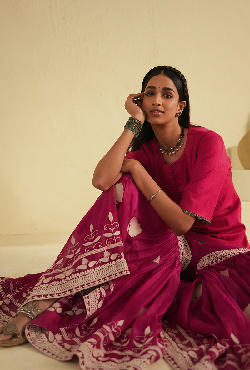 Hot Pink Noorie Gharara Set