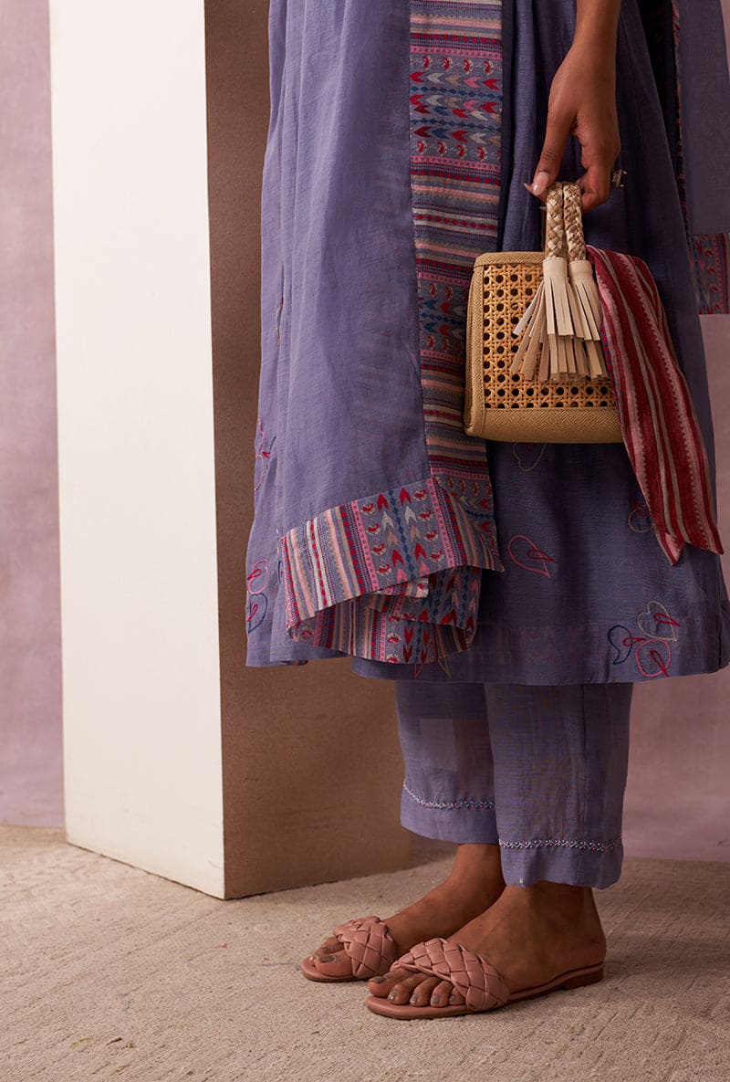 Lilac Classic Side Gather Mahira Kurta Set