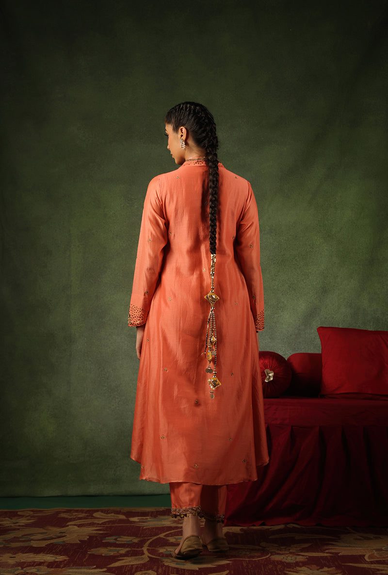 Peach Paan Buta Ishq Kurta Set