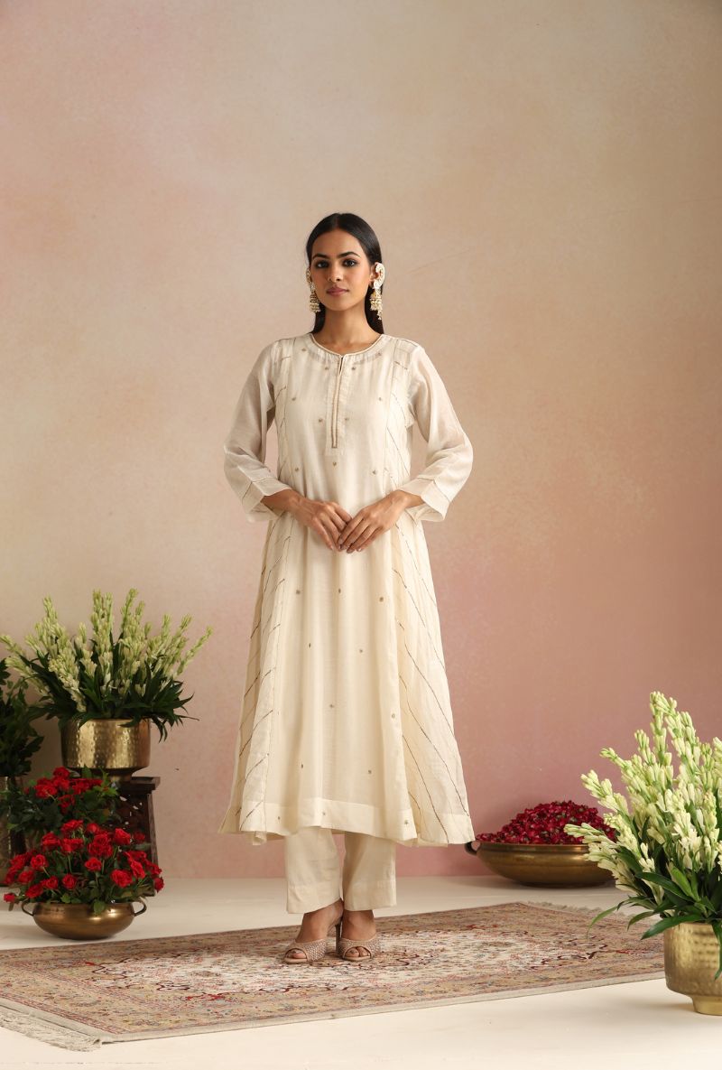 Ivory Dabka Itrh Kurta Set