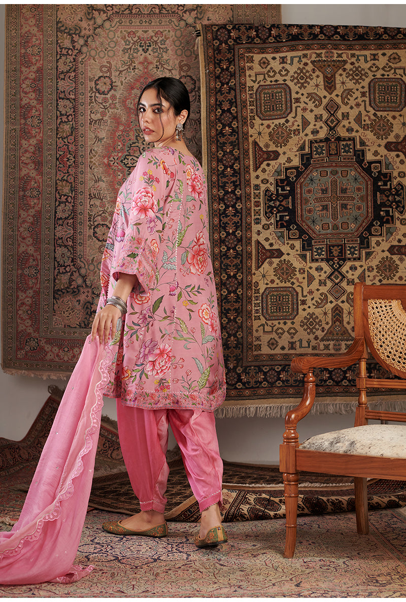 Old Rose Chintz Printed Aalam Kurta Set