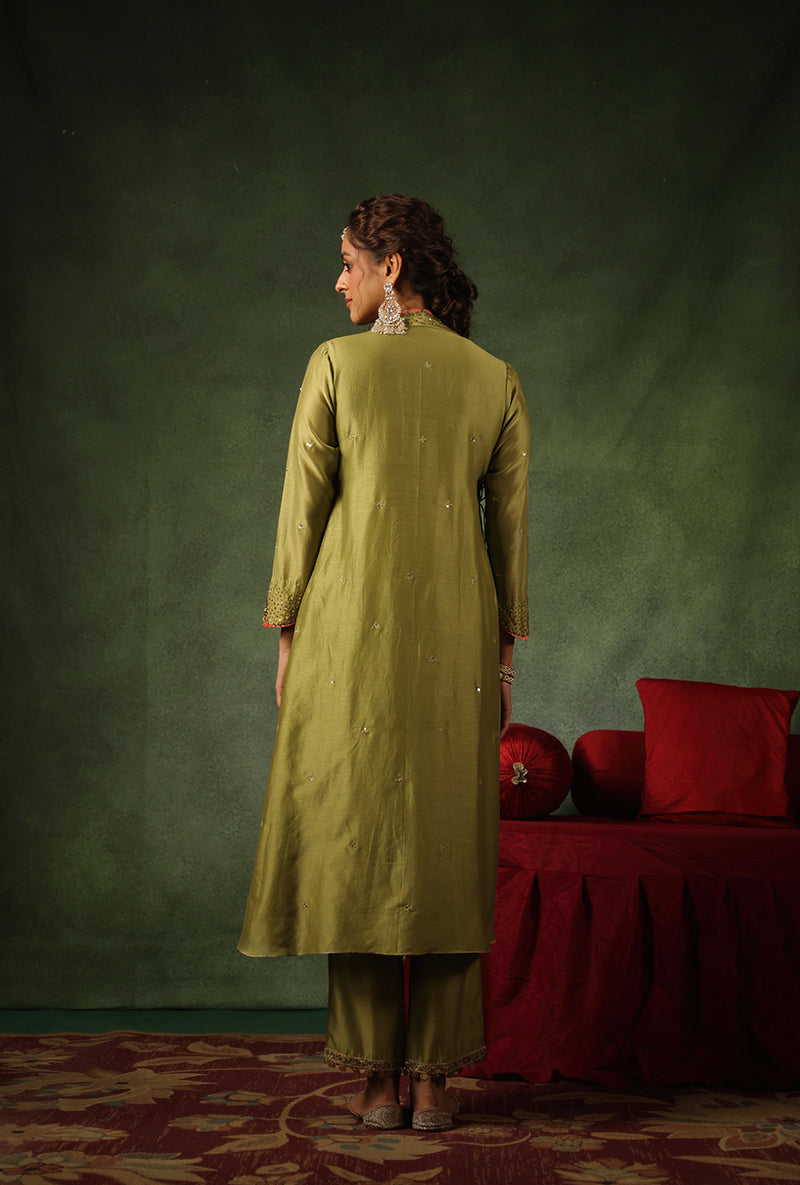 Sage Green Paan Buta Ishq Kurta Set