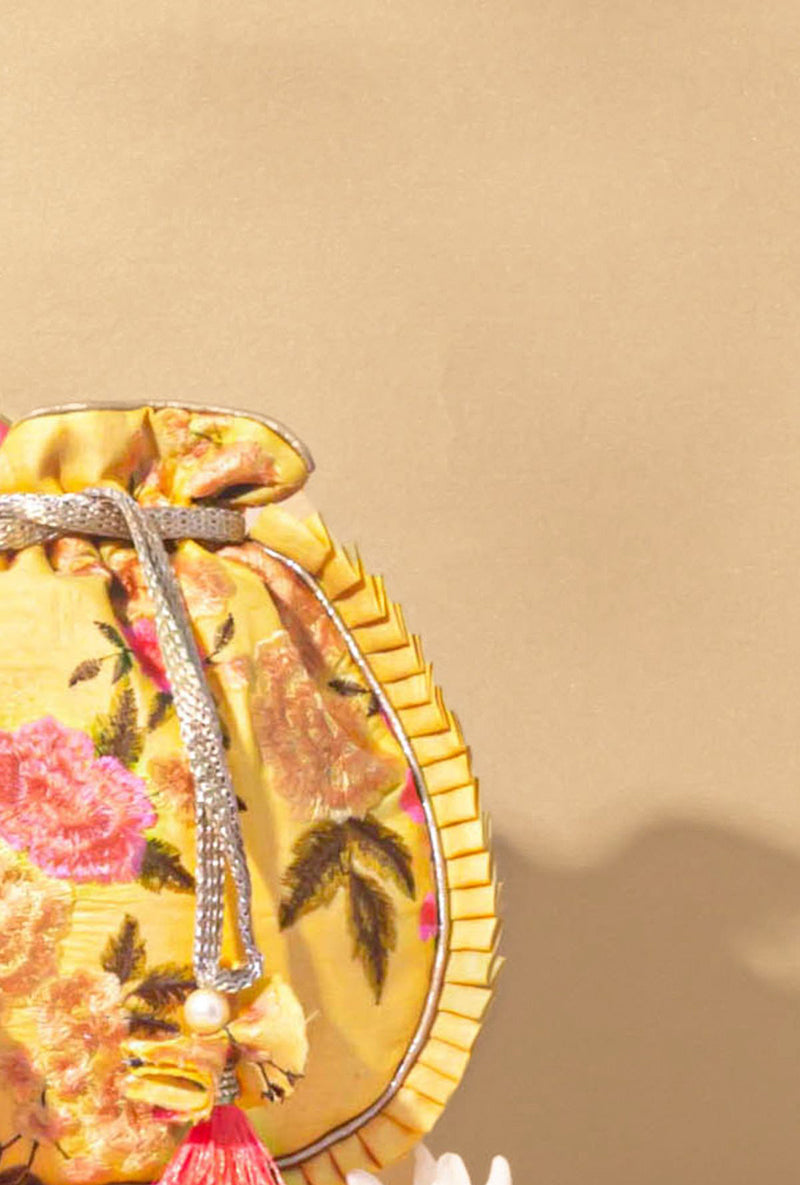 Candy Crush Potli Bag- Yellow