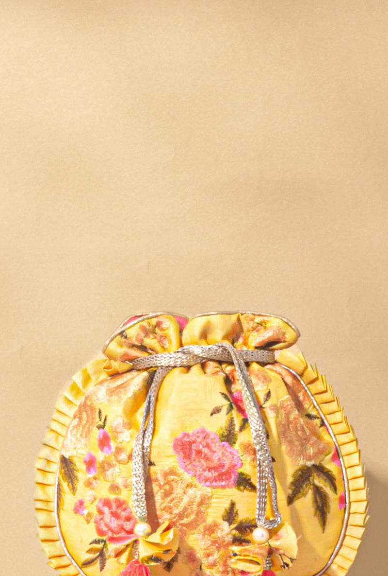Candy Crush Potli Bag- Yellow