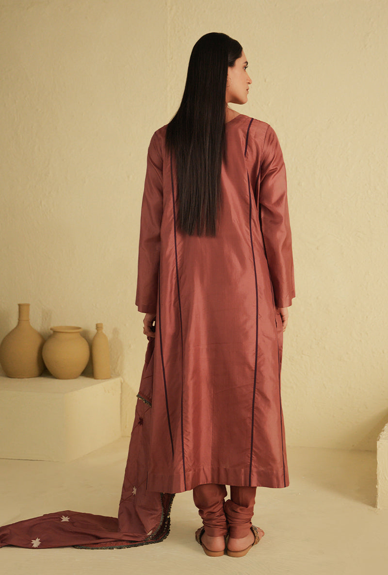 Old Rose A-line Noorie Kurta Set