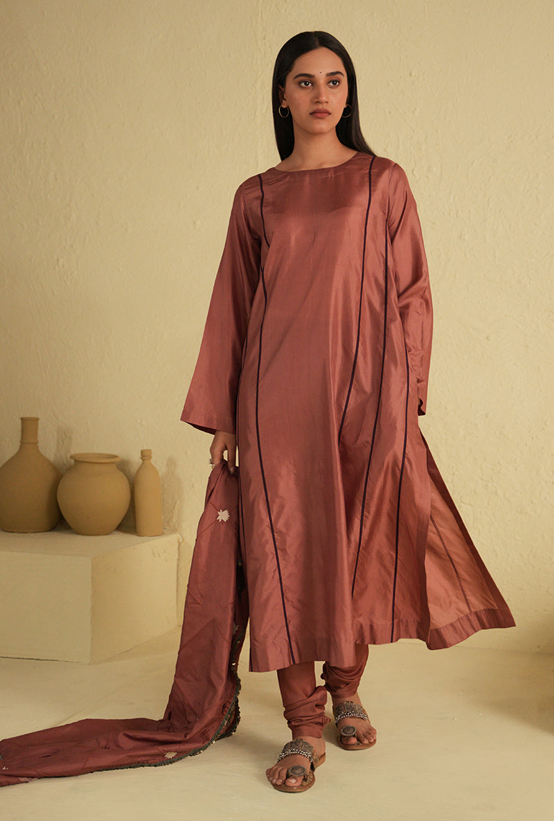 Old Rose A-line Noorie Kurta Set