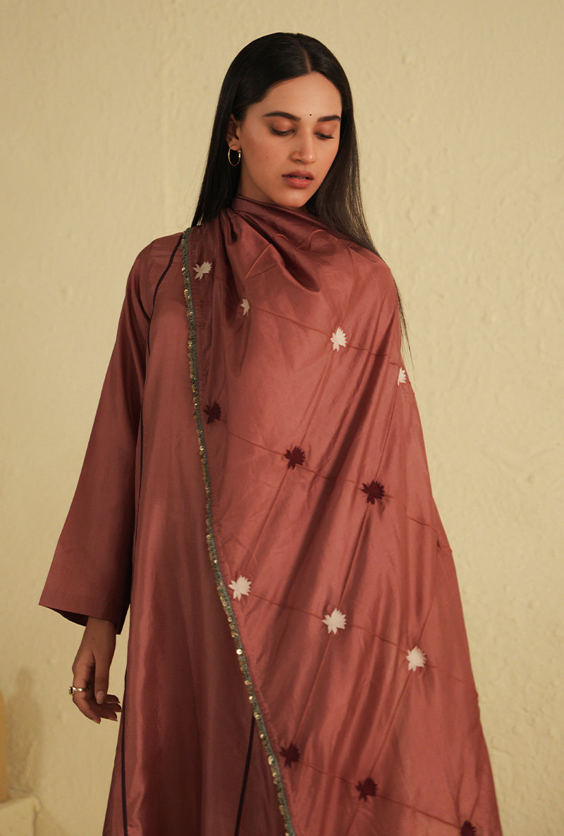 Old Rose A-line Noorie Kurta Set