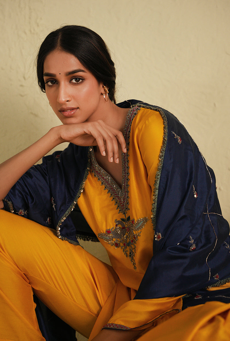 Yellow Straight Cut Noorie Kurta Set