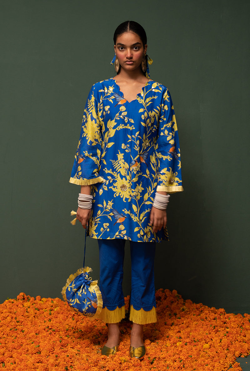 Blue Short Sasha Kurta Set