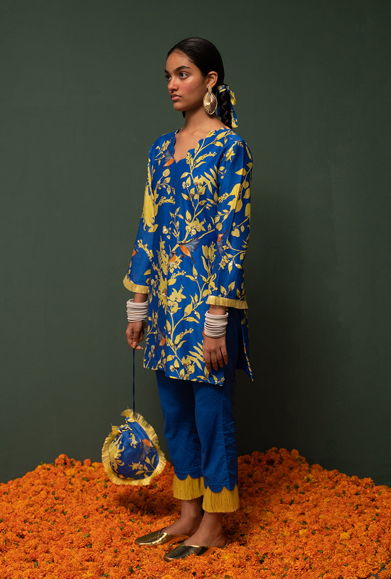 Blue Short Sasha Kurta Set