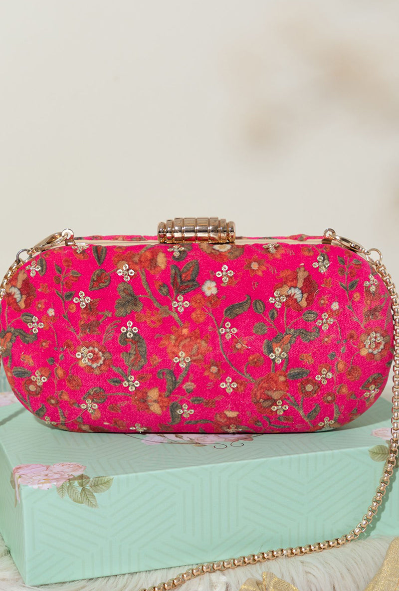 Eva Capsule Clutch- Pink