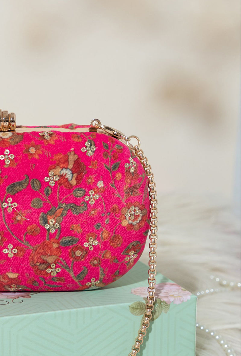 Eva Capsule Clutch- Pink
