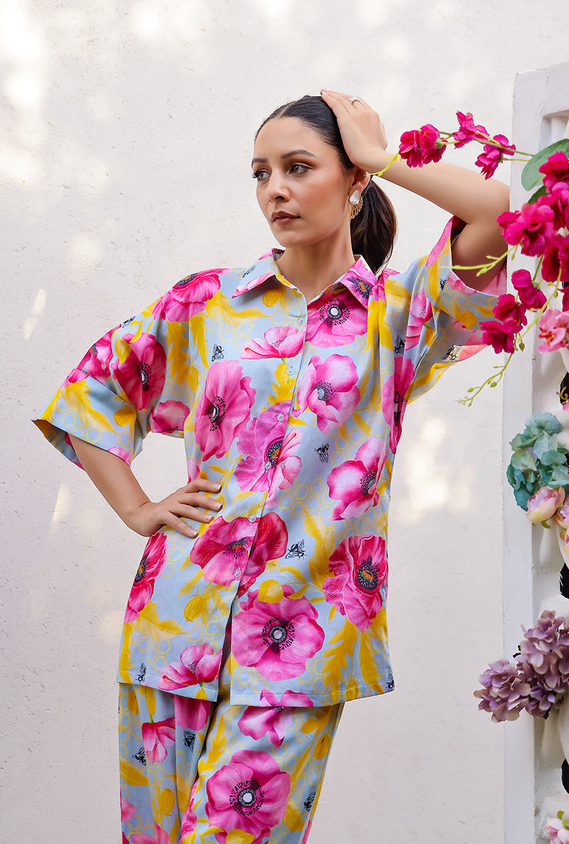 Mint Garden Printed Magnolia Co-ord Set