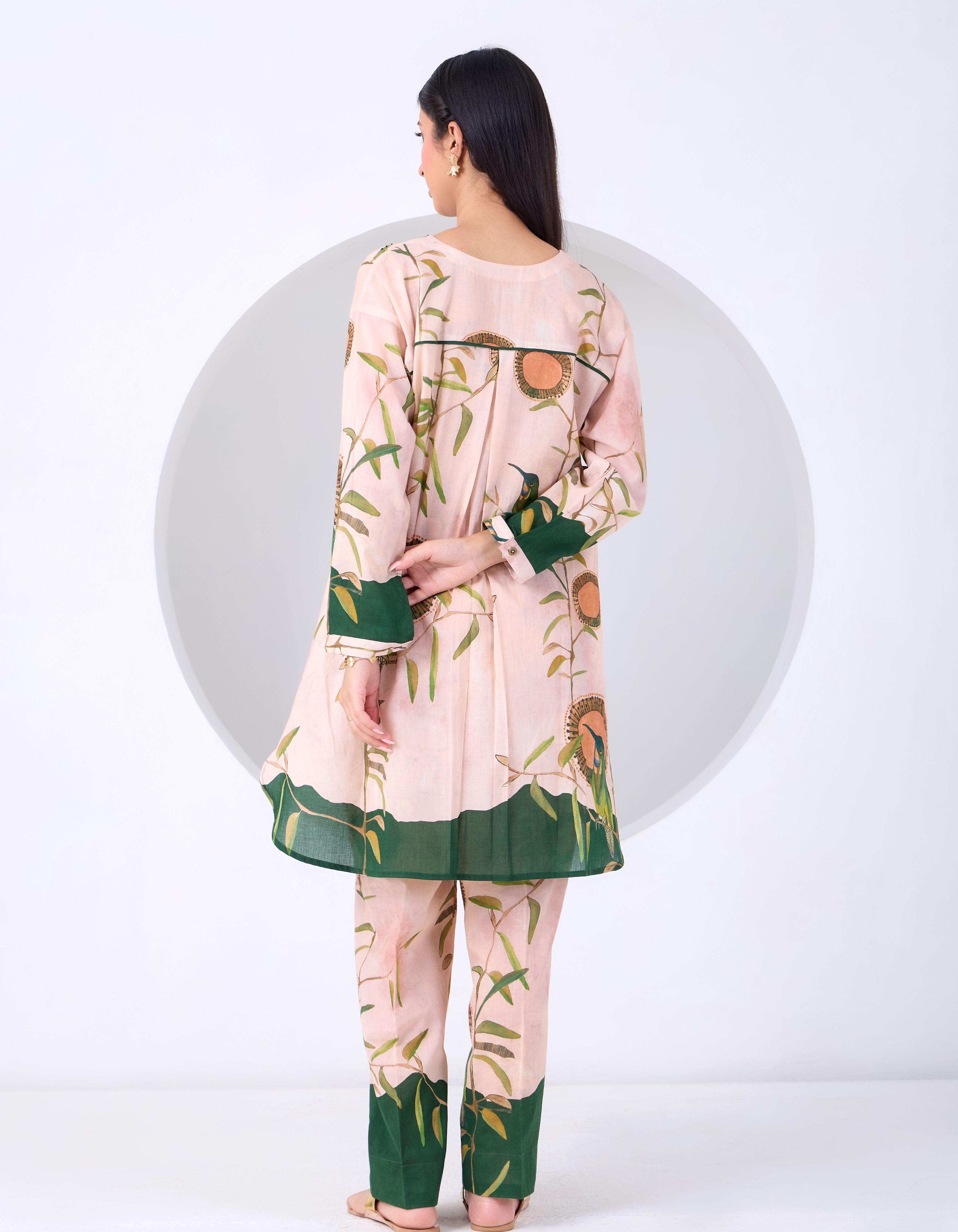 Peach Montane Bird June Kurta Set
