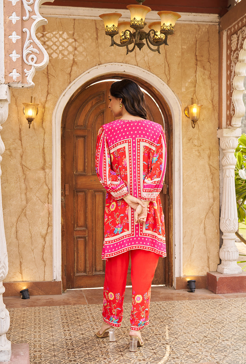 Pink Khawaab Floral Print Roza Co-ord Set