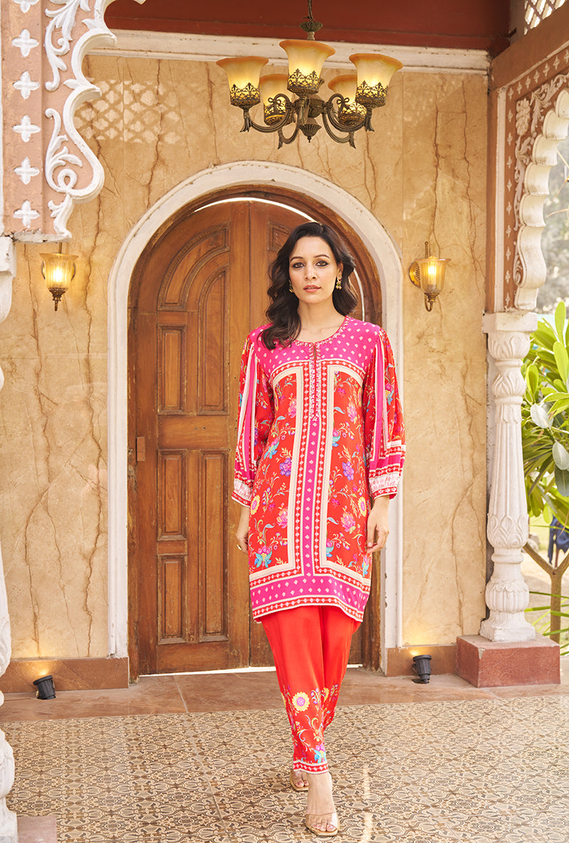 Pink Khawaab Floral Print Roza Co-ord Set