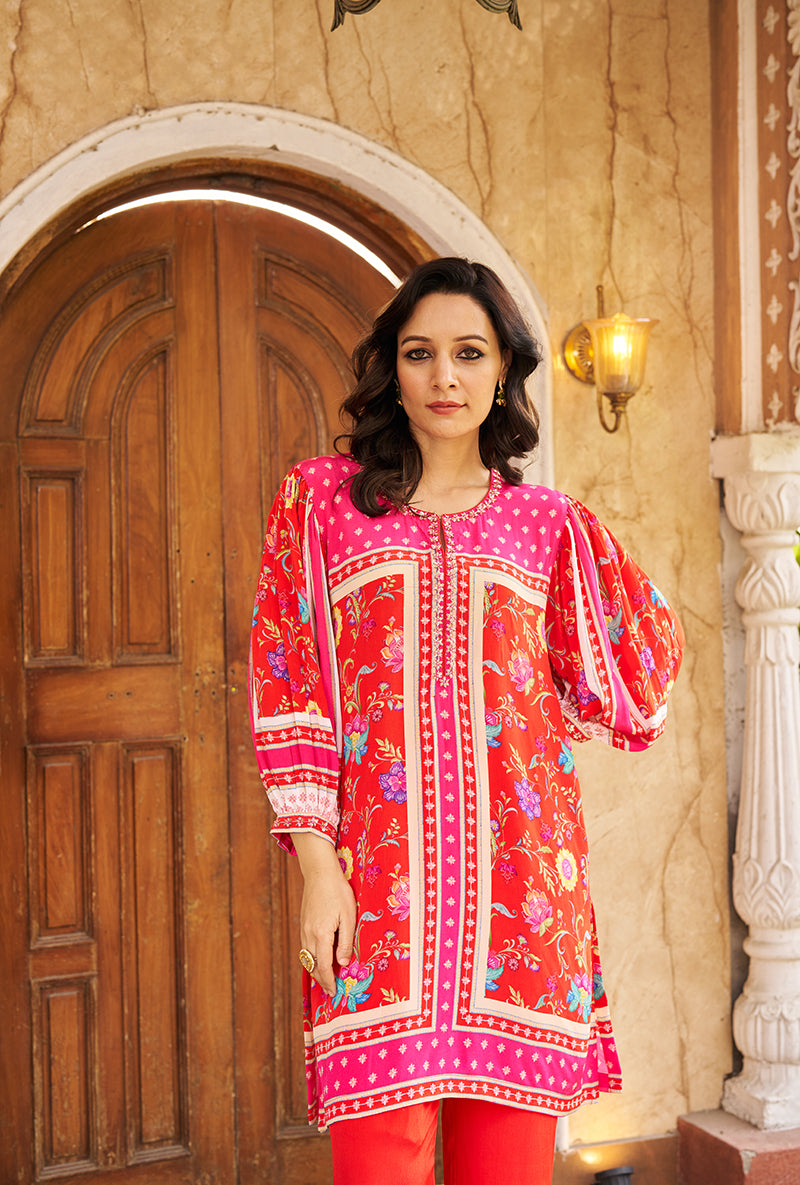 Pink Khawaab Floral Print Roza Co-ord Set