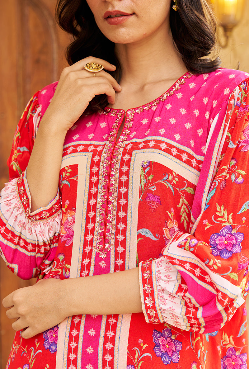 Pink Khawaab Floral Print Roza Co-ord Set