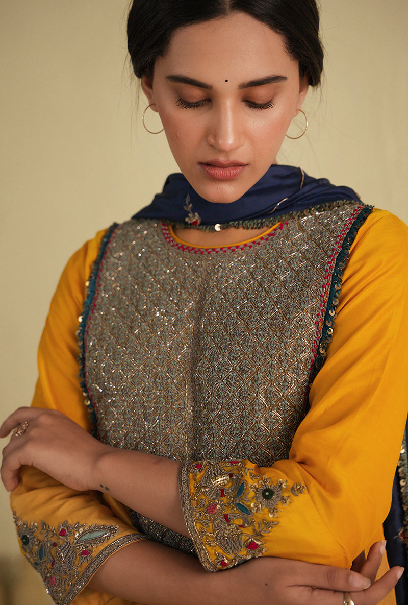 Yellow Noorie Gharara Set