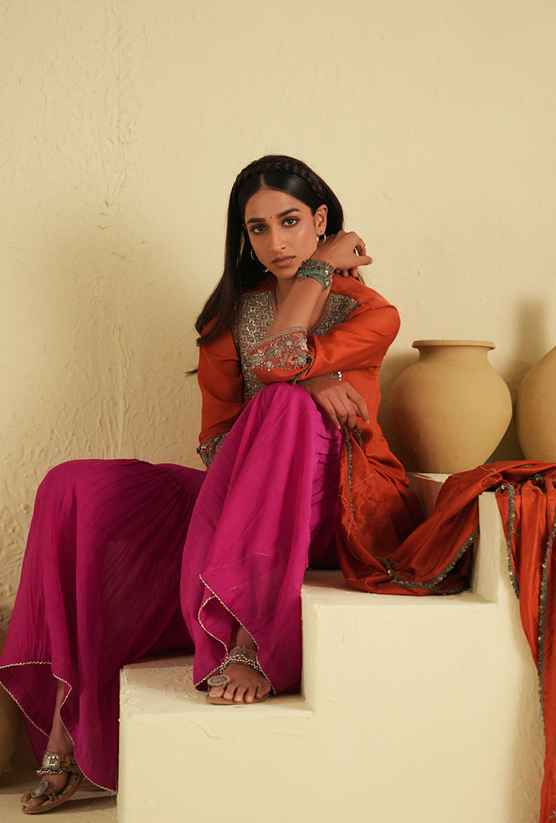 Apricot Brandy Noorie Gharara Set