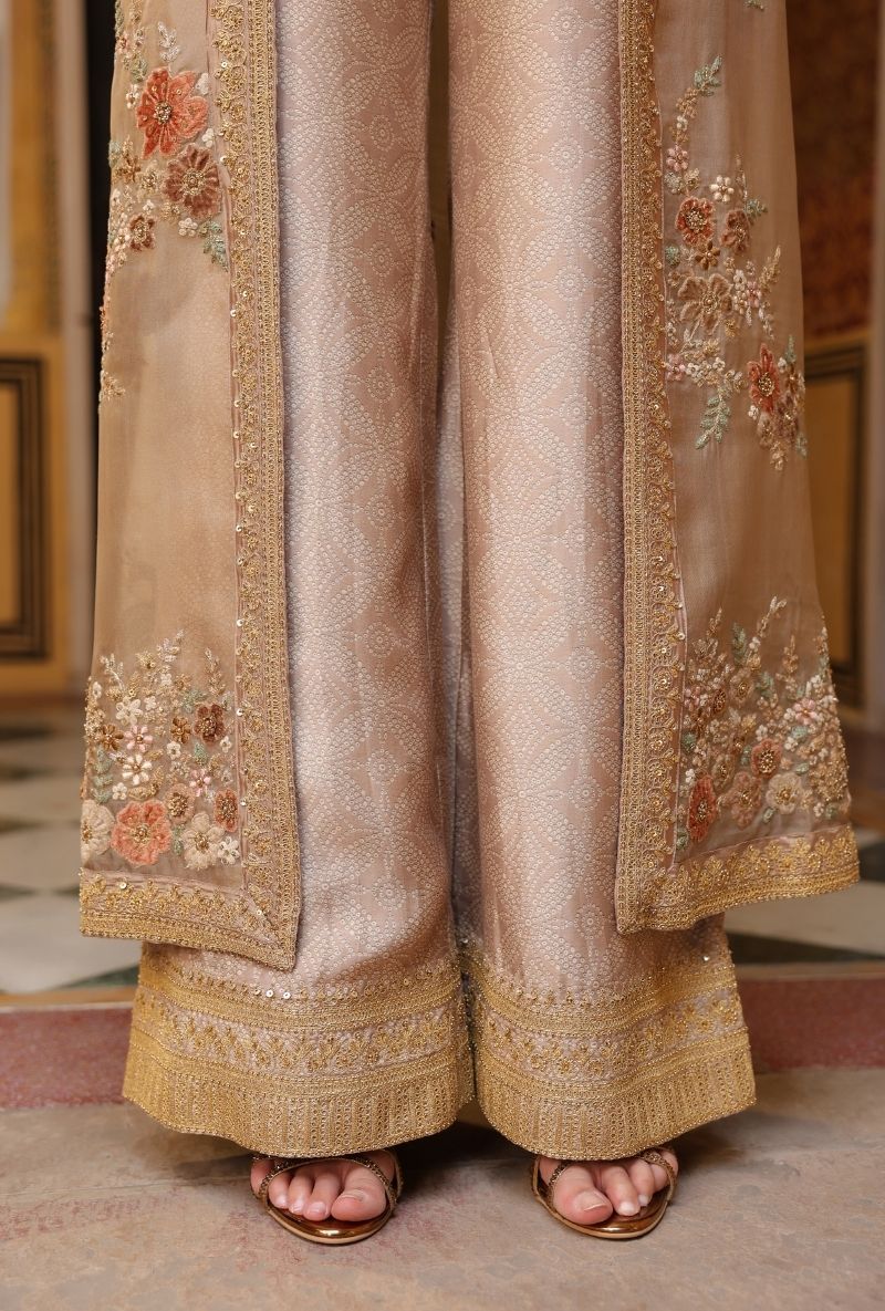 Ivory Mehfil Cape Set