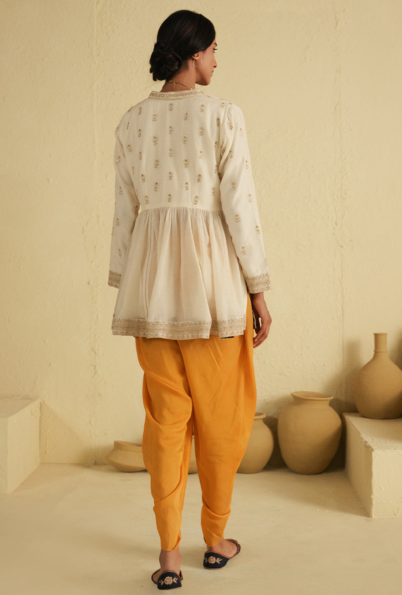 Ivory Angrakha Noorie Dhoti Set