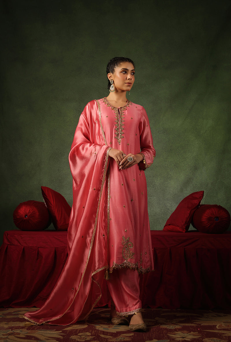 Pink Ambi Buta Ishq Kurta Set