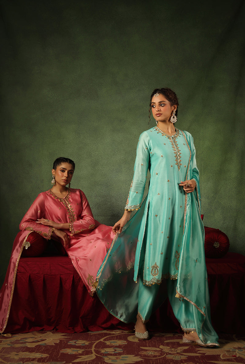 Pink Ambi Buta Ishq Kurta Set