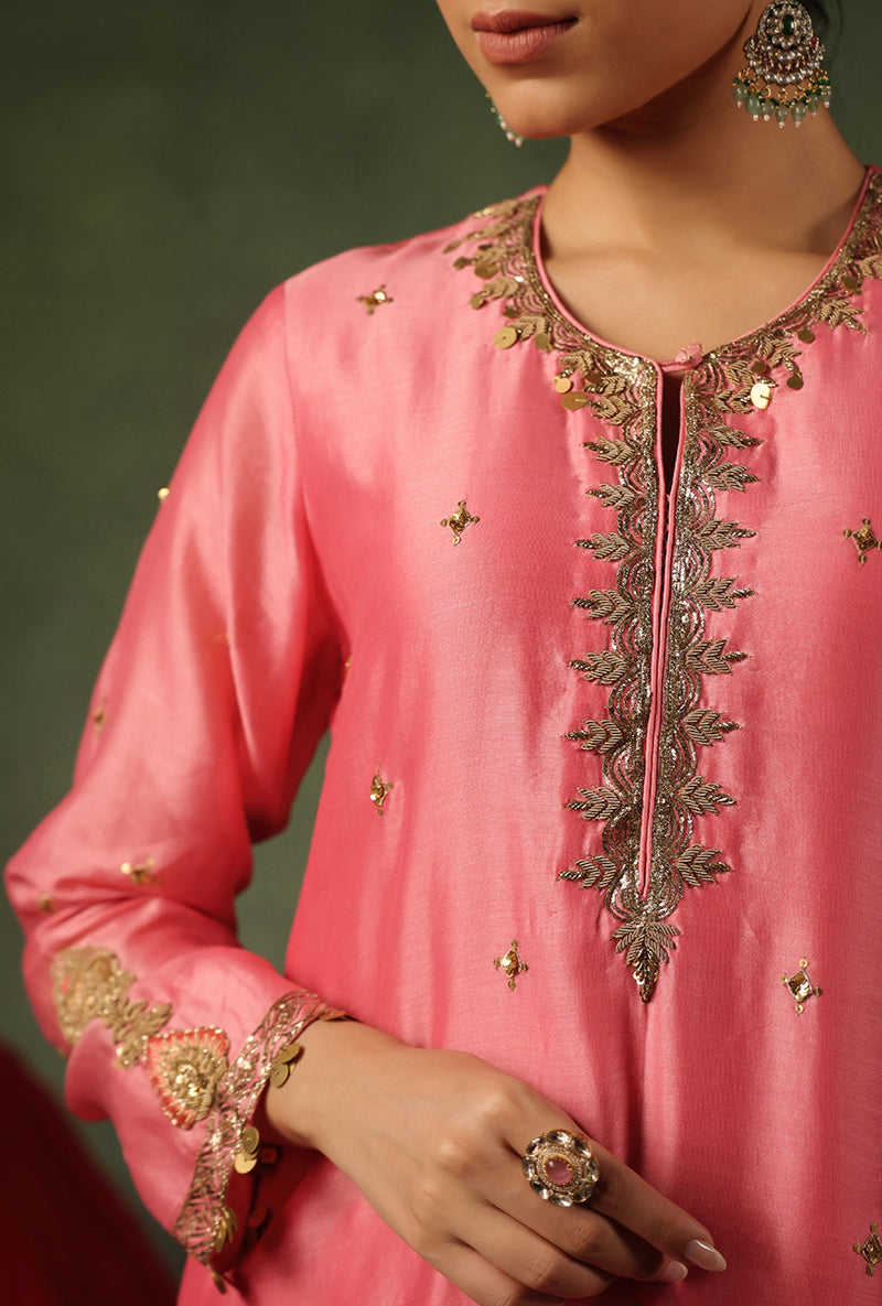 Pink Ambi Buta Ishq Kurta Set