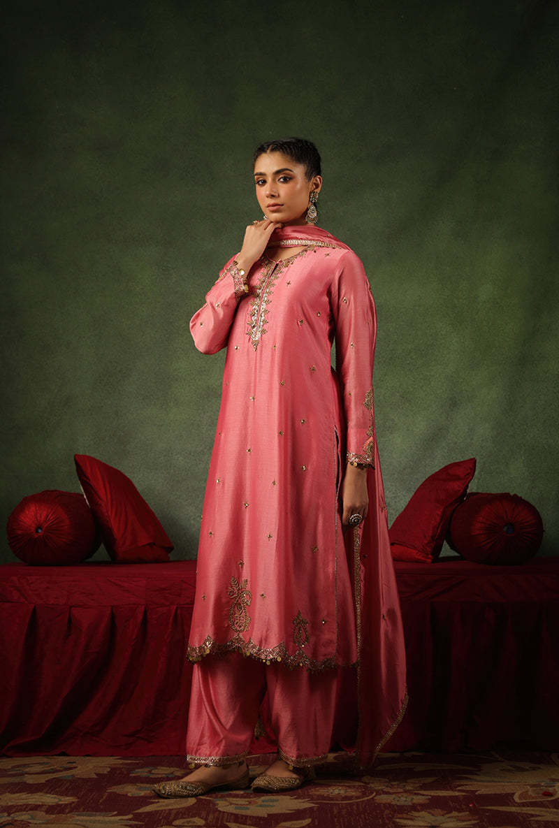 Pink Ambi Buta Ishq Kurta Set
