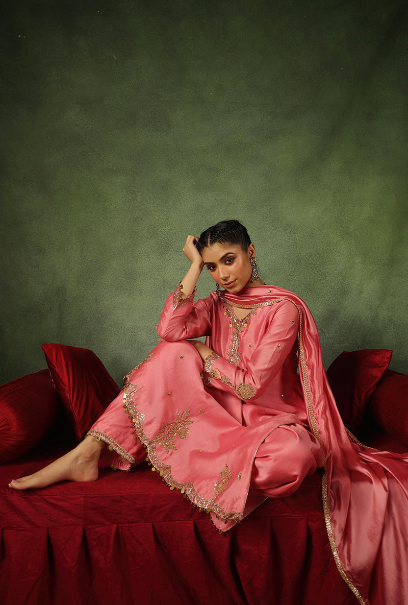 Pink Ambi Buta Ishq Kurta Set
