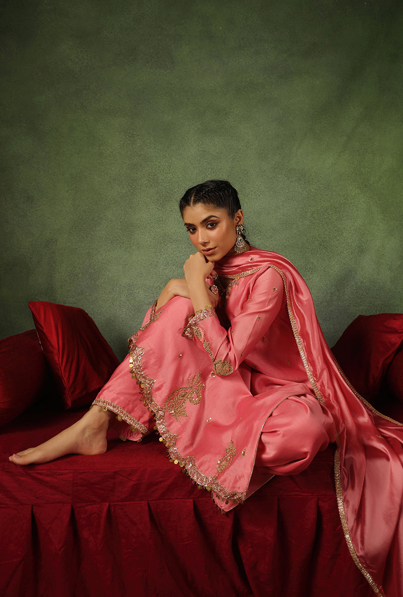Pink Ambi Buta Ishq Kurta Set