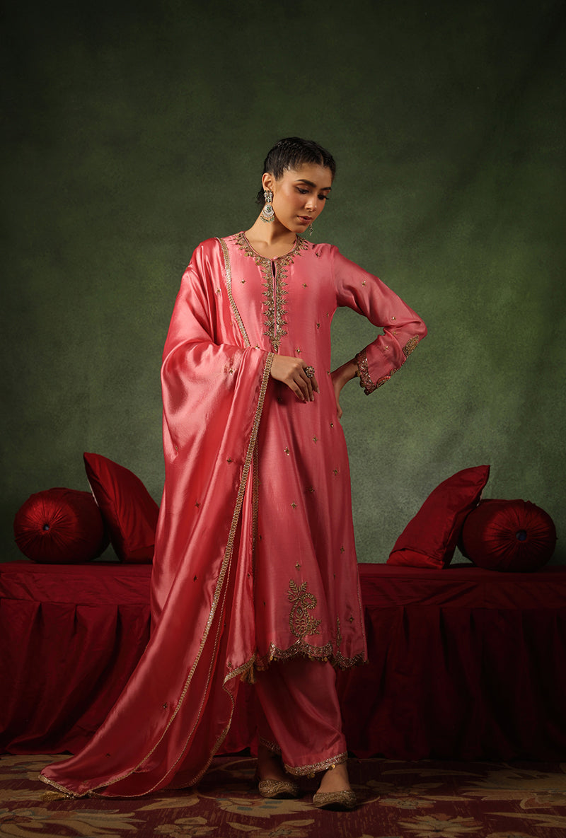 Pink Ambi Buta Ishq Kurta Set