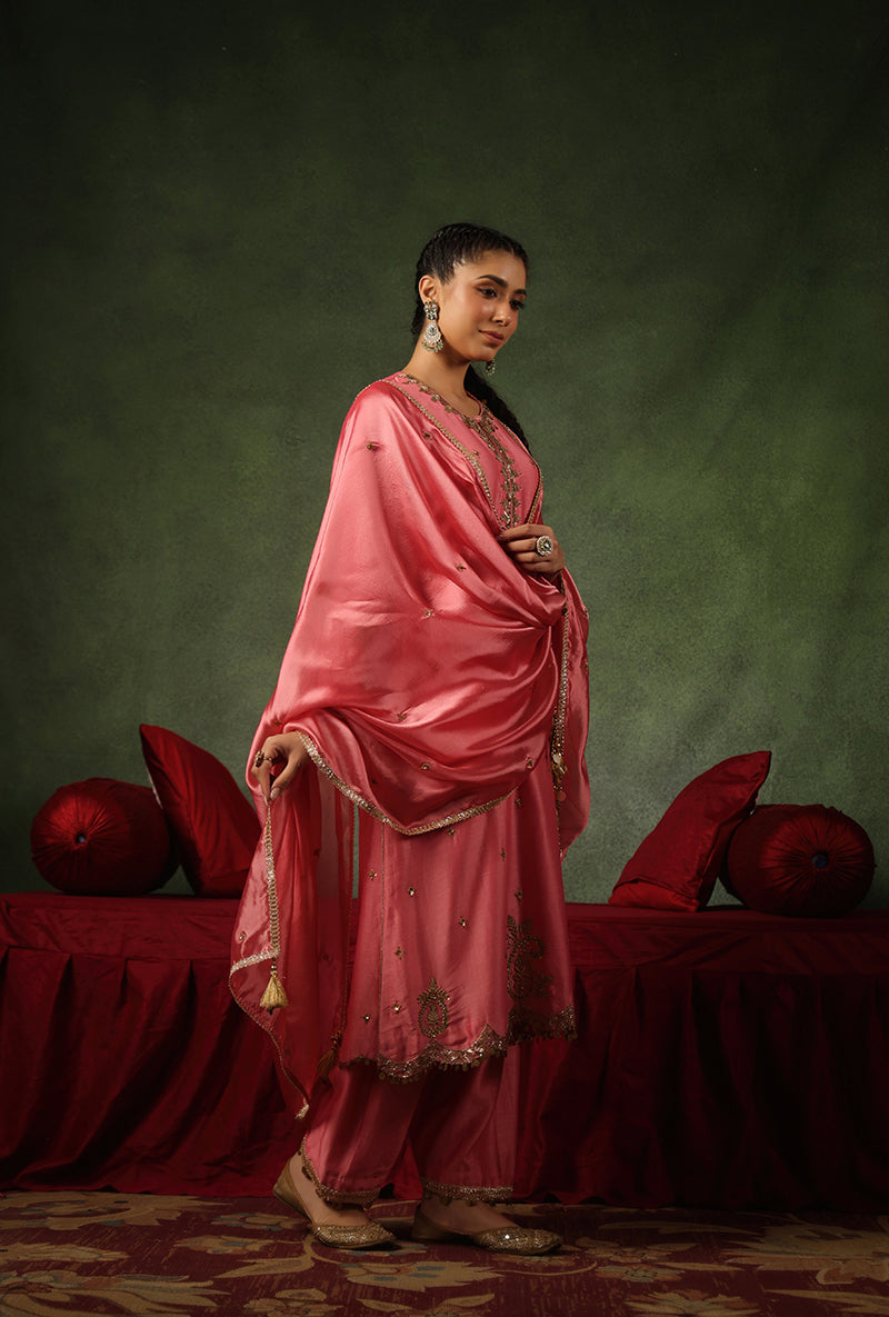 Pink Ambi Buta Ishq Kurta Set