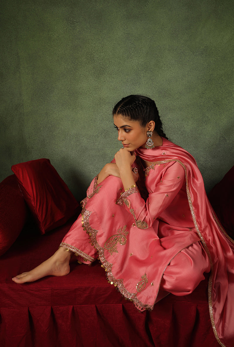 Pink Ambi Buta Ishq Kurta Set