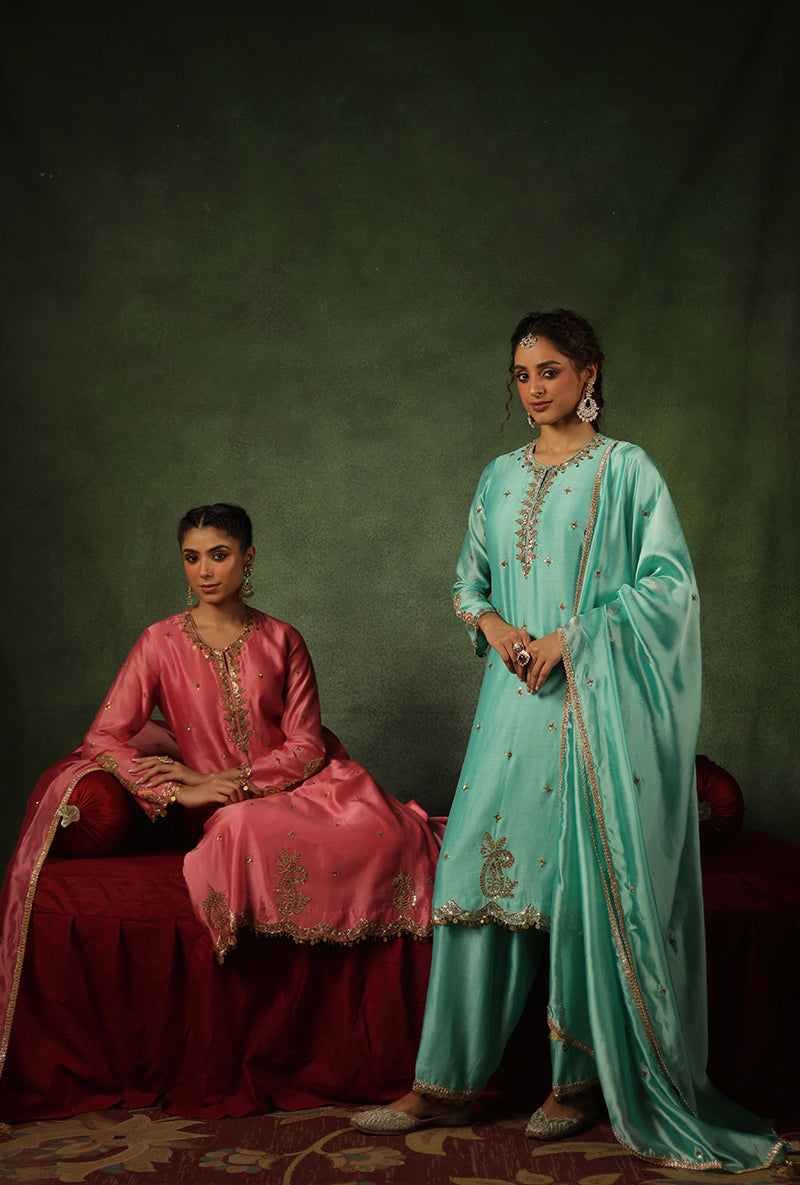 Pink Ambi Buta Ishq Kurta Set