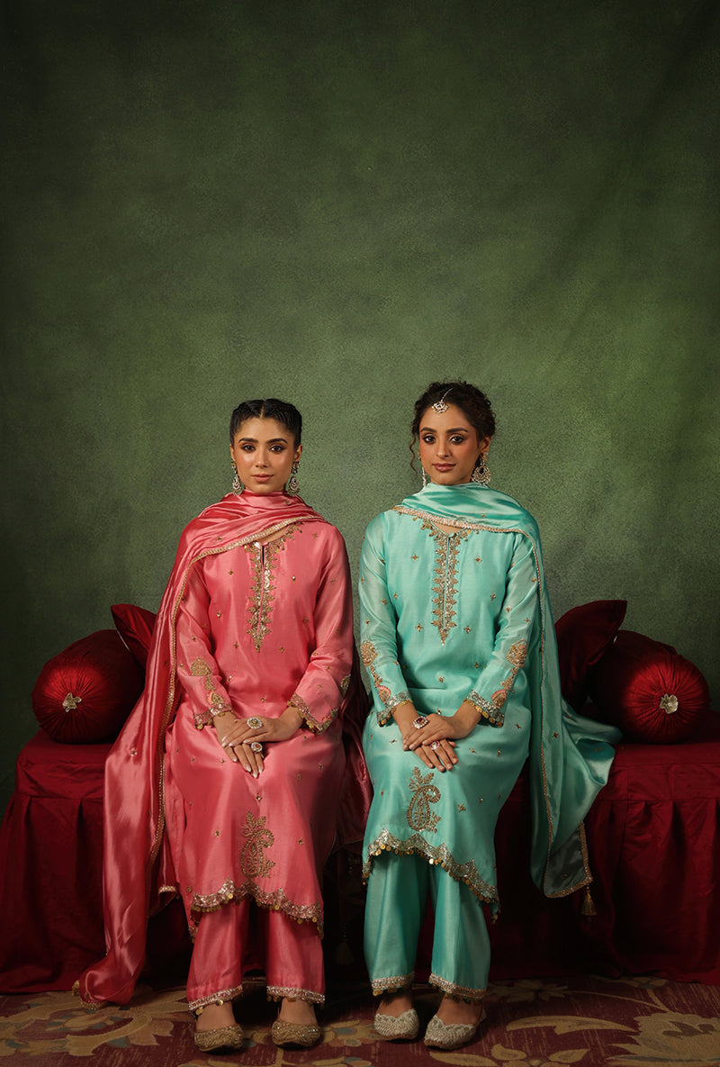 Pink Ambi Buta Ishq Kurta Set