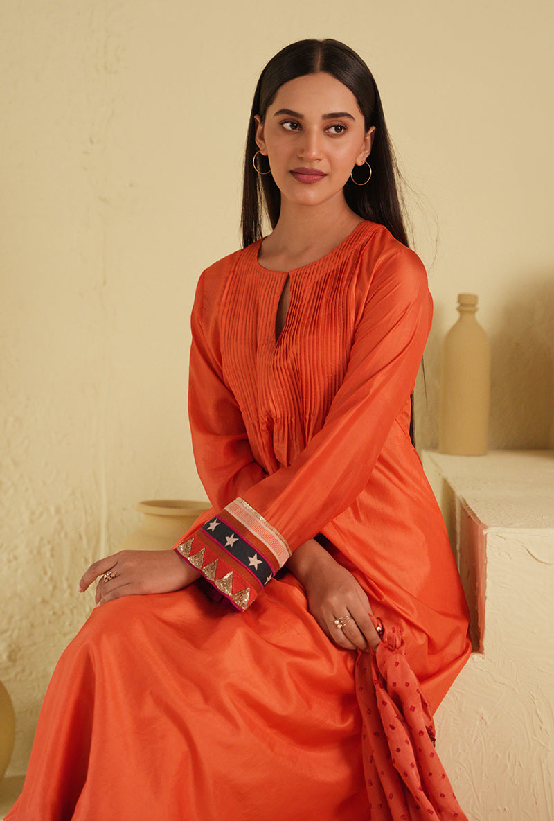 Coral Pintuck Noorie Kurta Set