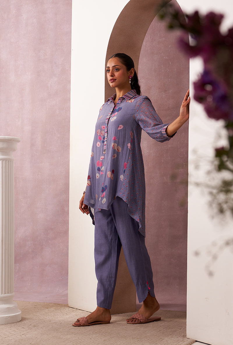 Lilac Collar Mahira Co-ord Set