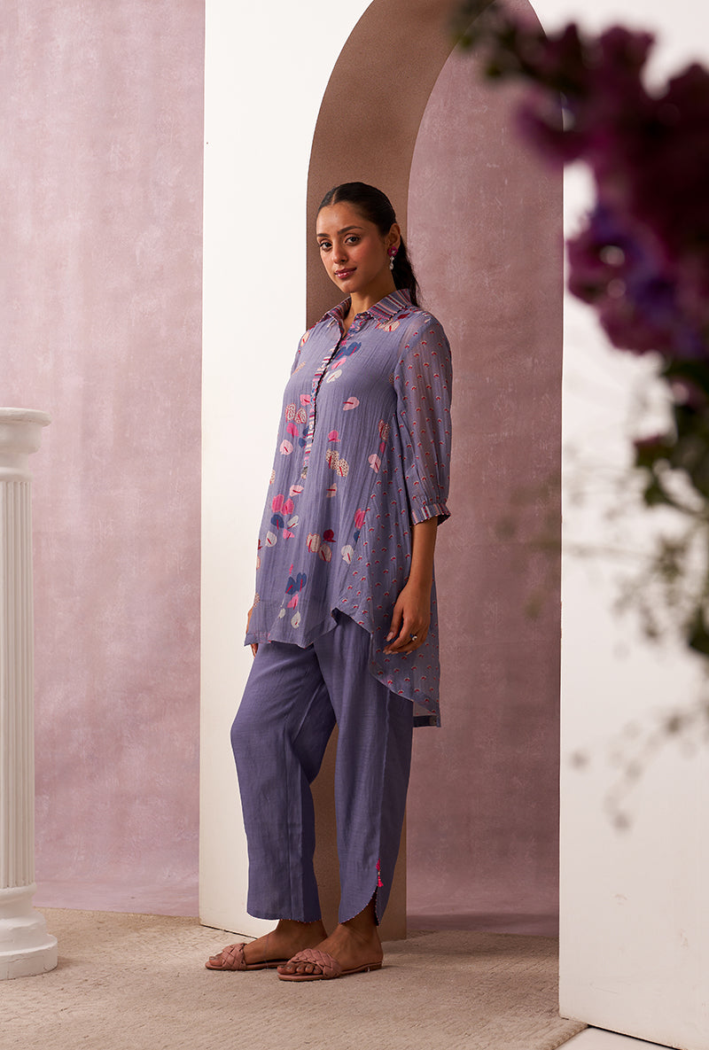 Lilac Collar Mahira Co-ord Set