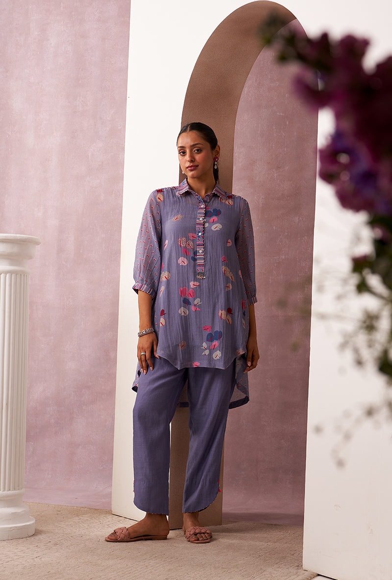 Lilac Collar Mahira Co-ord Set