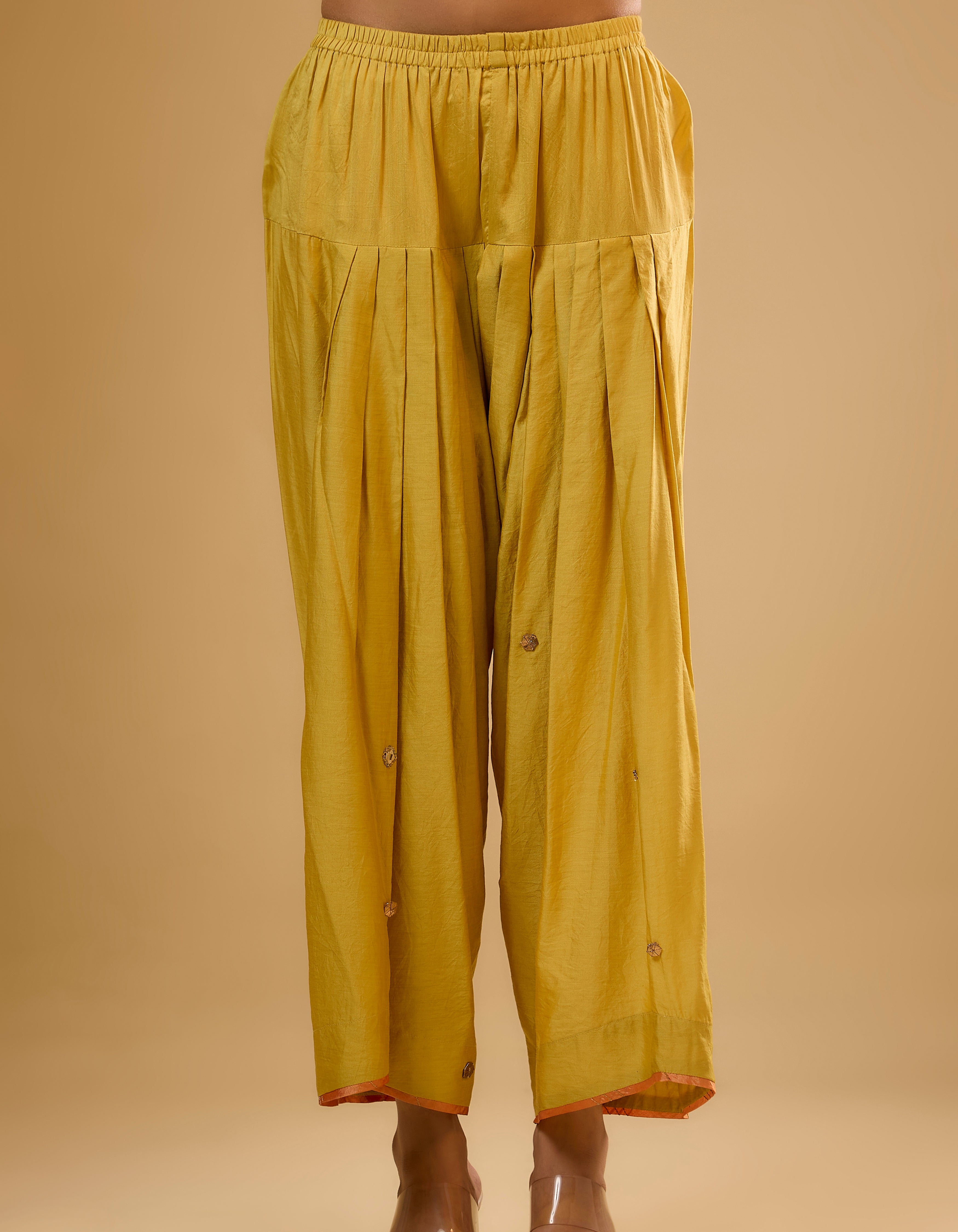 Yellow Lotus Yoke Rani Kurta Set