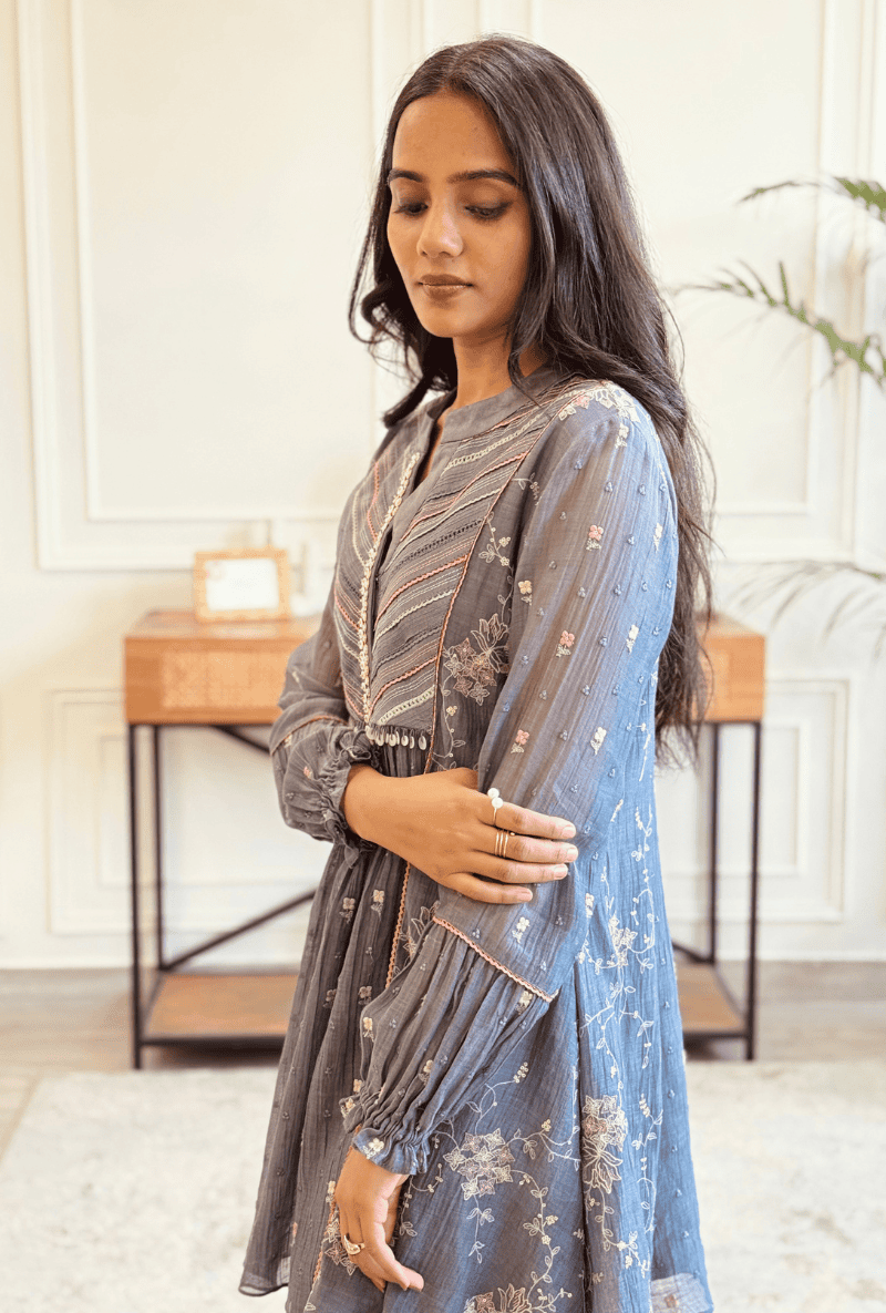 Jyoti Verma in English Blue Short Noor Co-ord Set