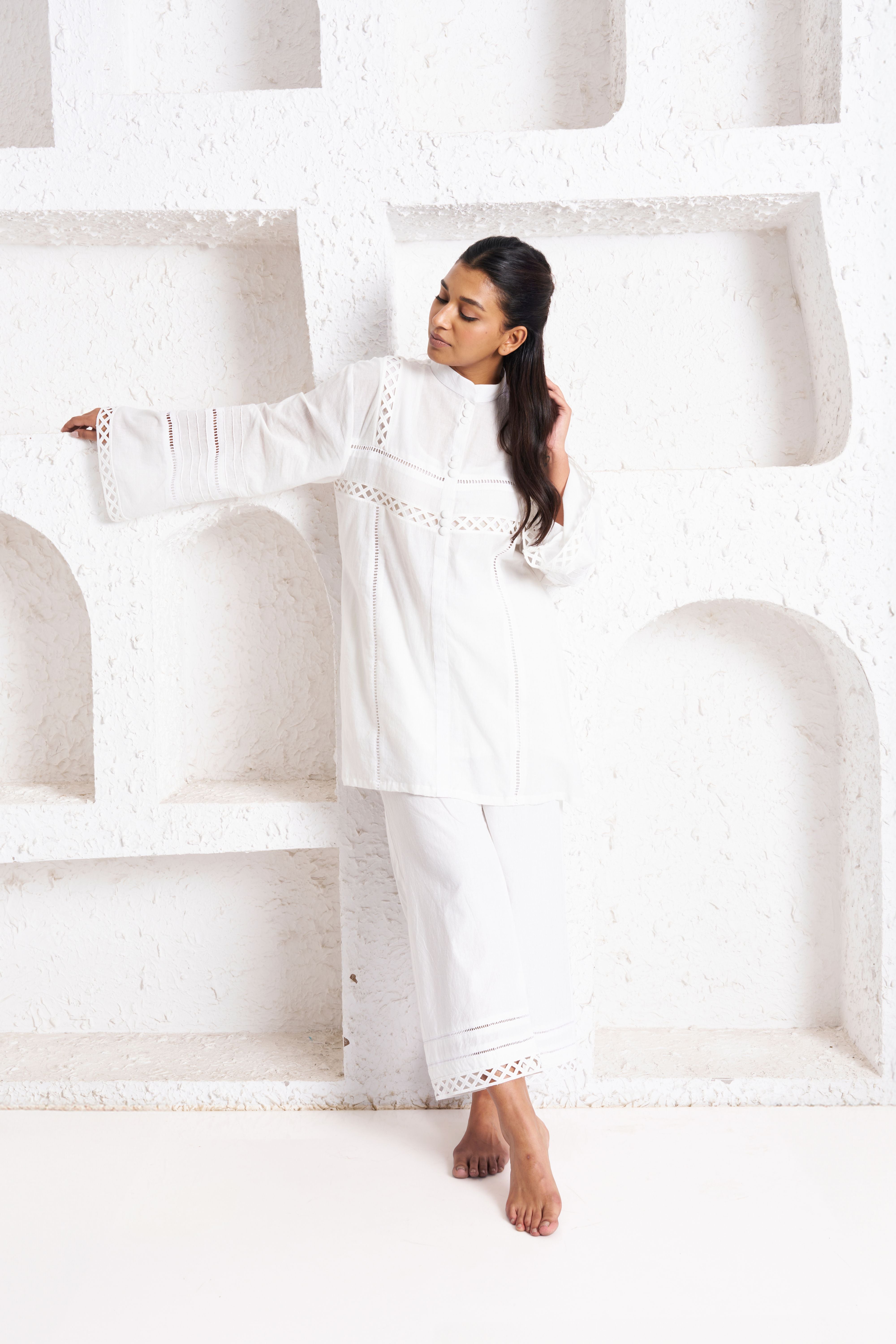Off White Bella Rose Co-Ord Set