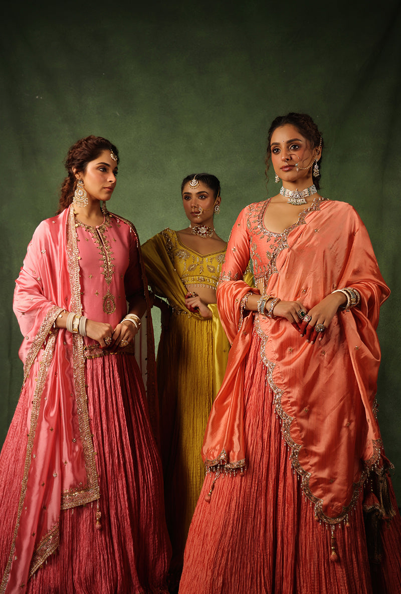 Yellow Zardosi Phool Buta Ishq Lehenga Set